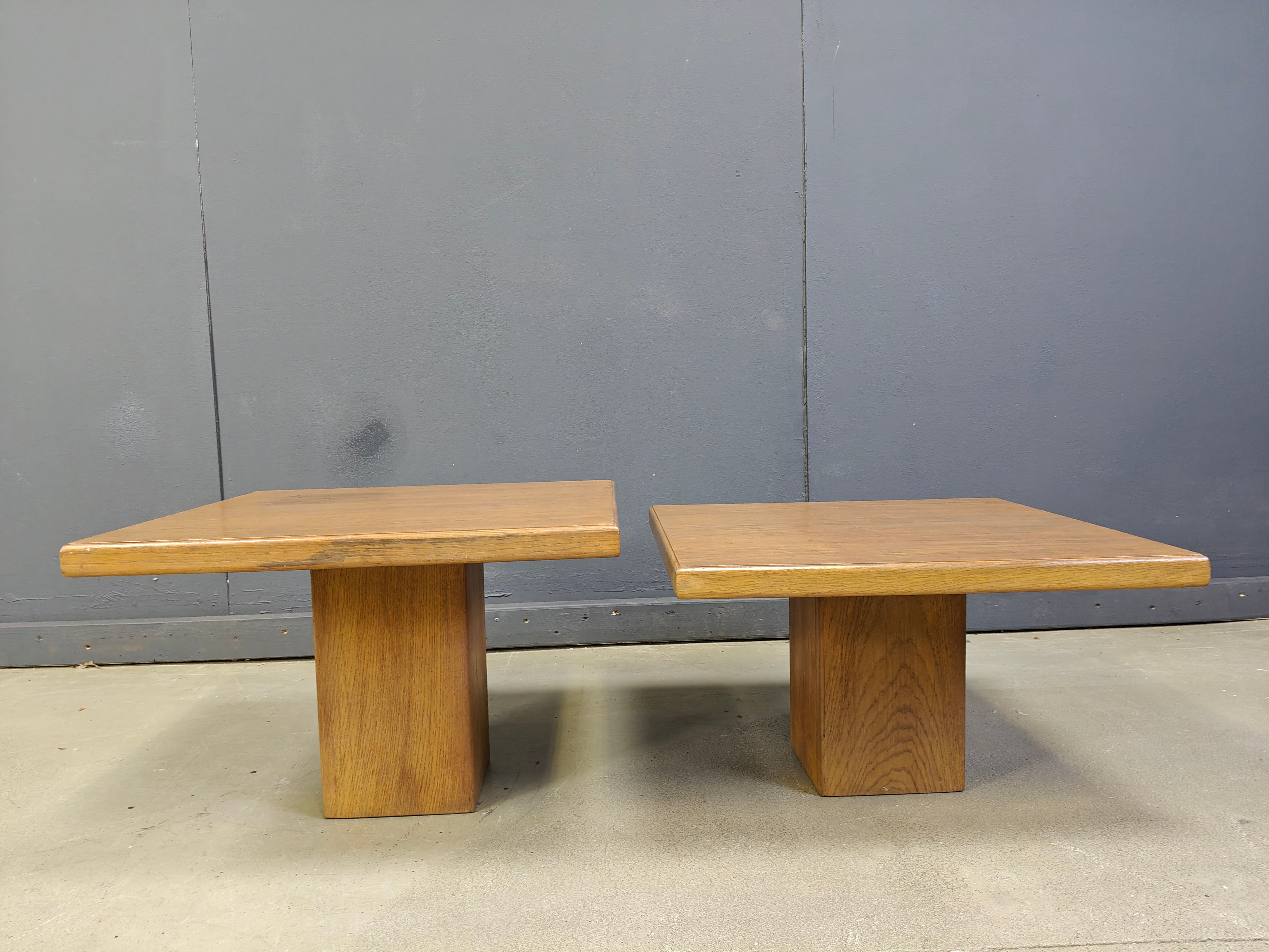 Pair of vintage wooden coffee or side tables, 1960s