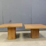Pair of vintage wooden coffee or side tables, 1960s
