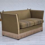1960s, Danish velour 2 seater drop arm sofa, wool, original condition.