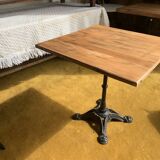 Table bistrot bois brut