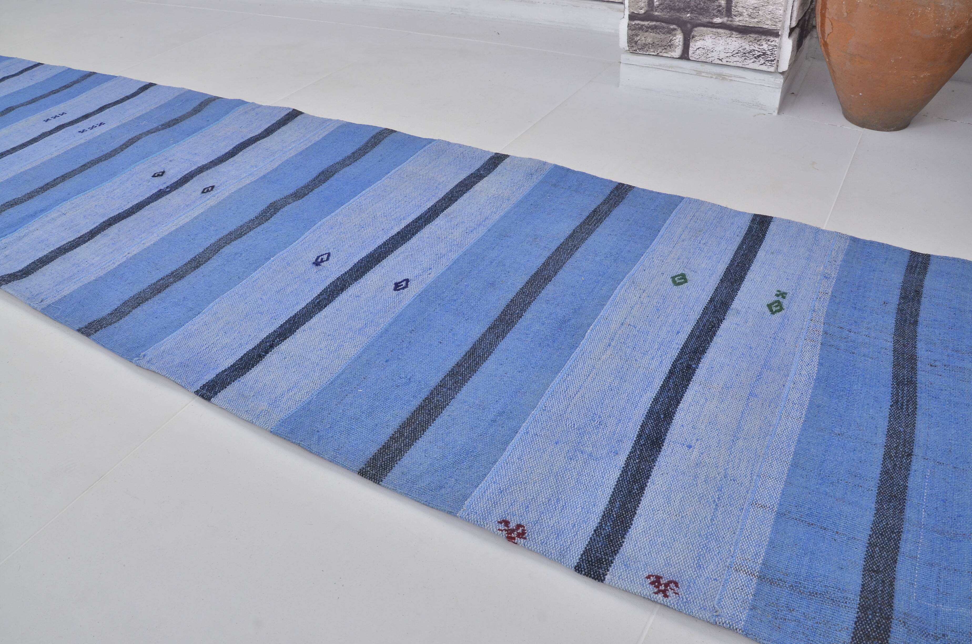 Turkish Neutral Vintage Kilim Runner sku 3769