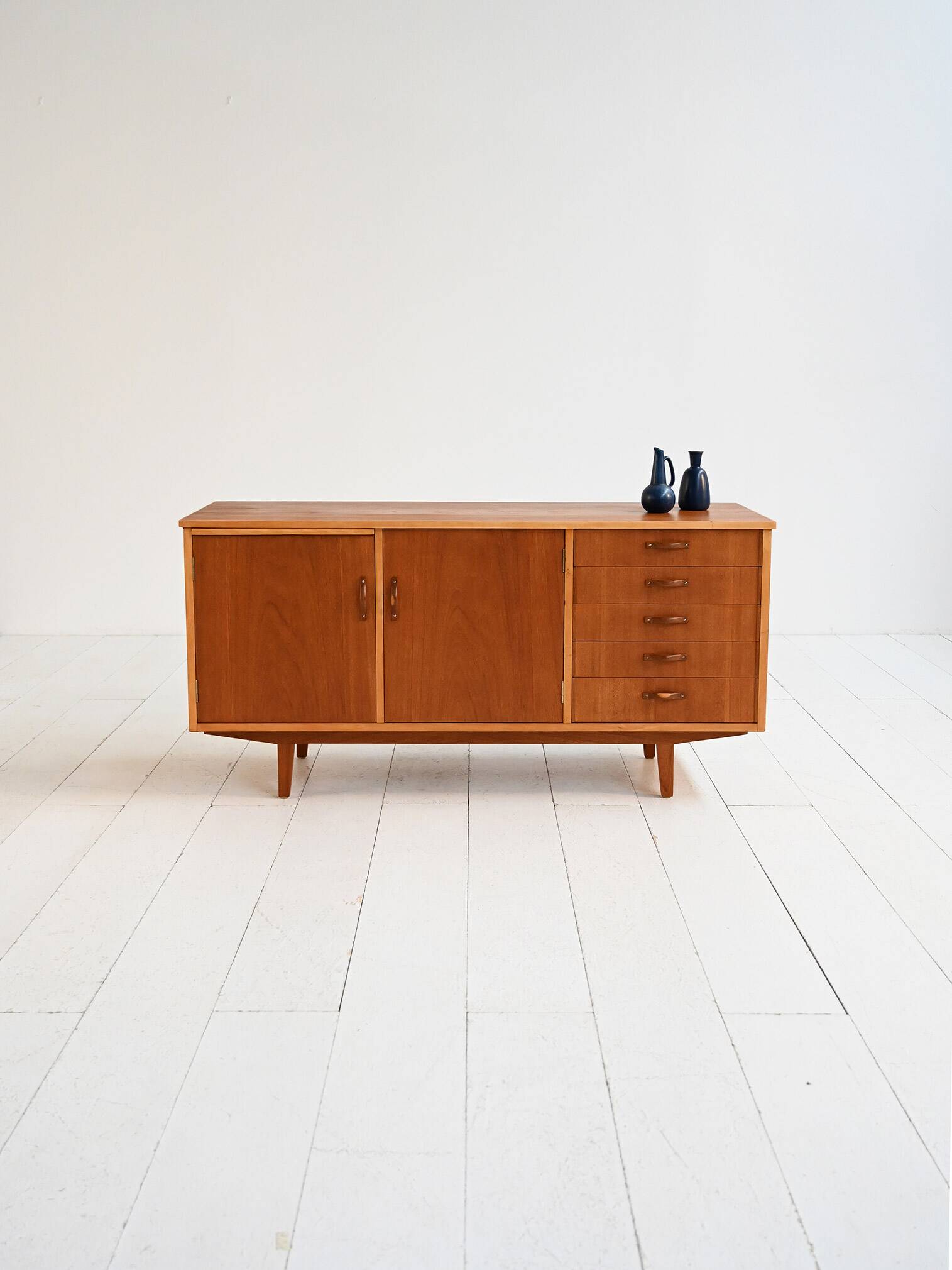 1960s Scandinavian teak sideboard with pull-out top