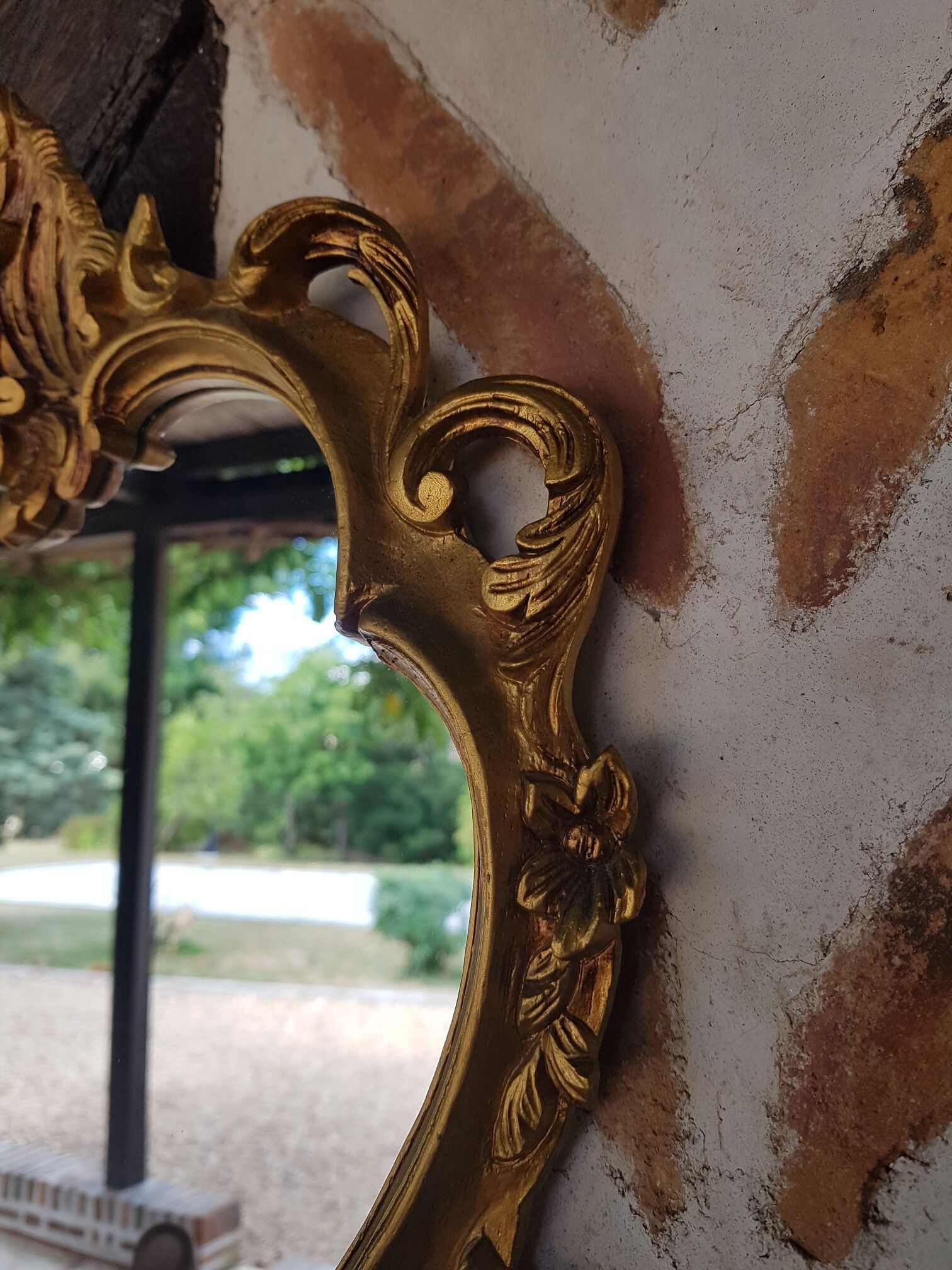 Gilded baroque mirror