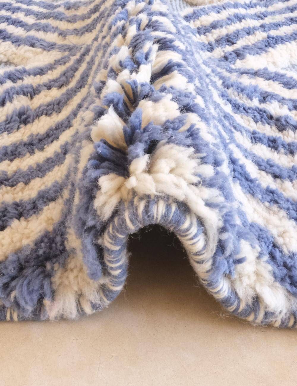 Tapis Bleu Beni Mrirt - 306 x 210 cm