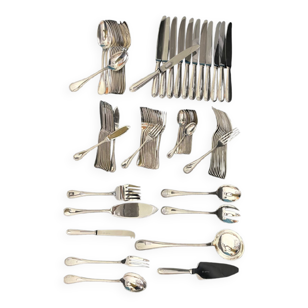 Pelle à Gâteau Christofle Modèle Perle – Métal Argenté, Longueur 26 Cm