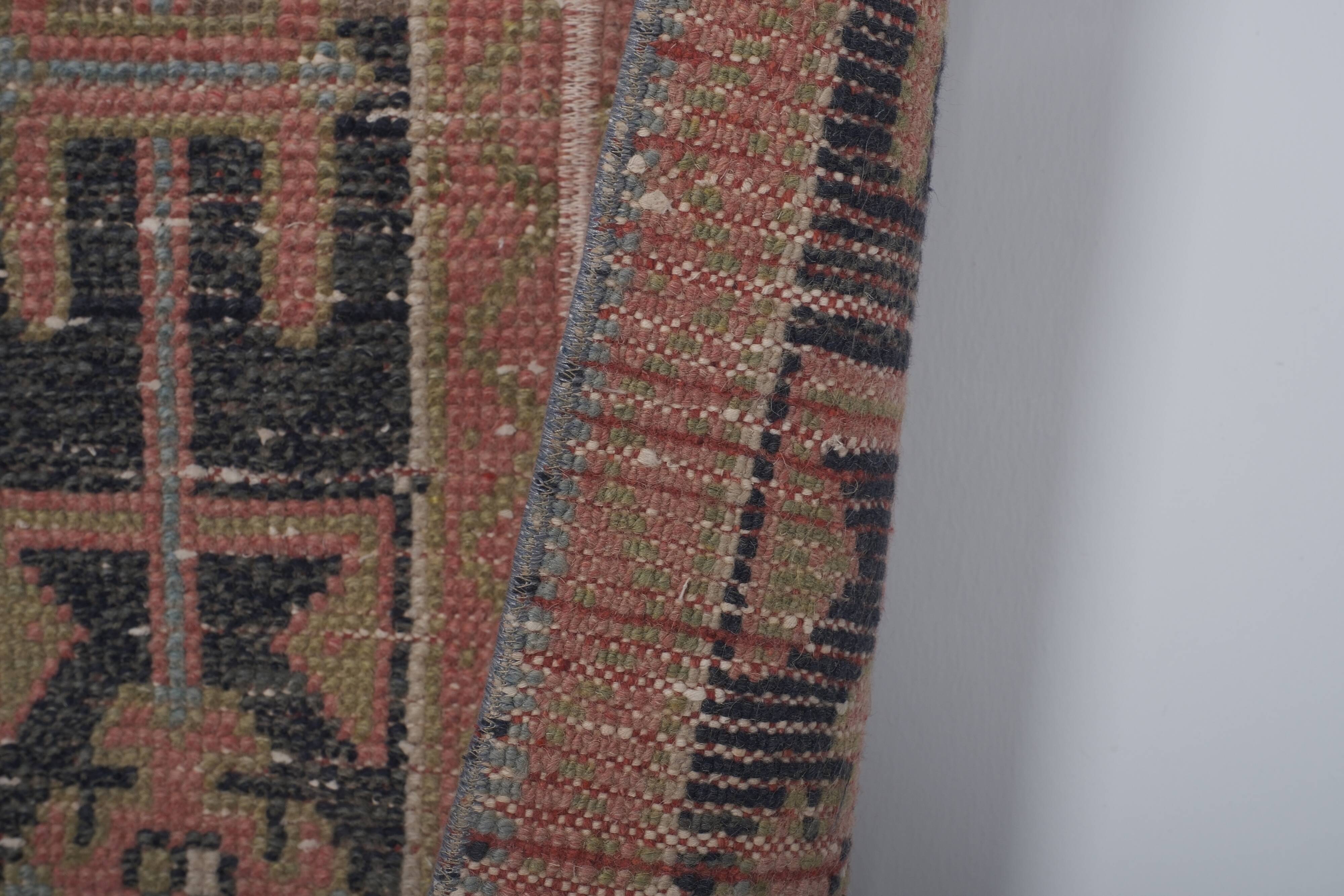 Vintage Turkish Oushak Handwoven Rug 48x297 cm