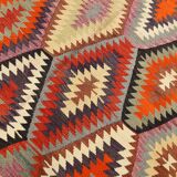 5x8 Geometric Tribal Vintage Kilim Rug, 164x233Cm