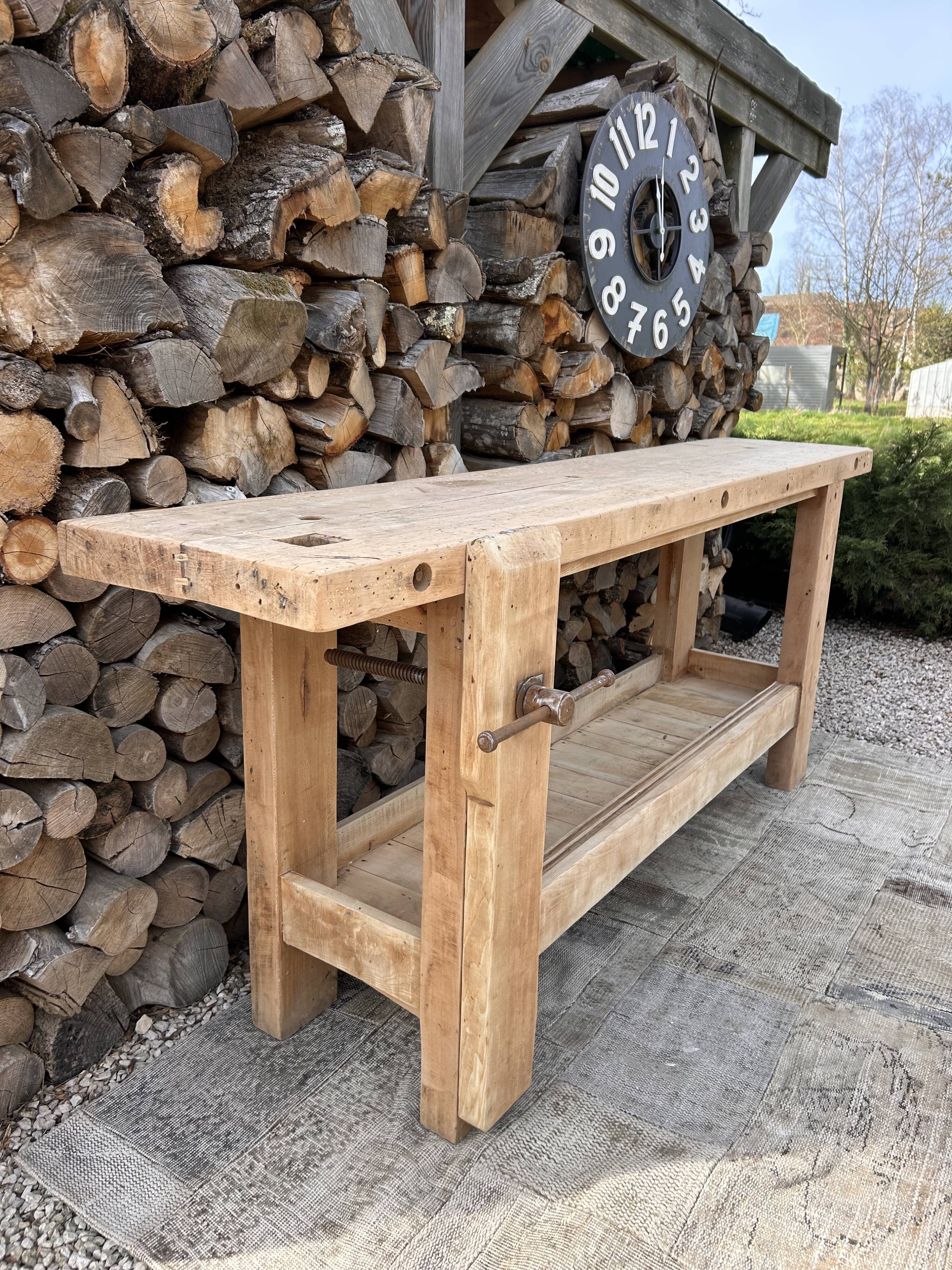 Renovated carpenter's workbench