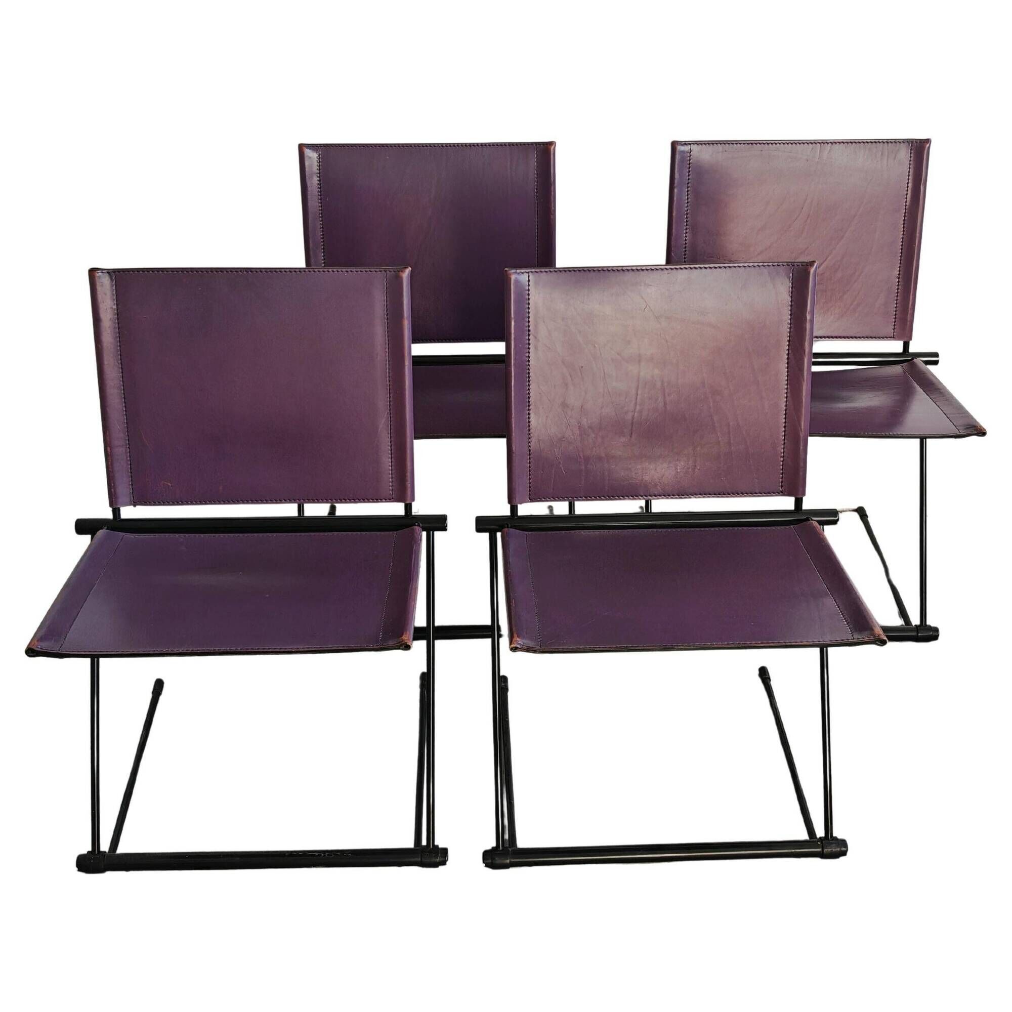 Set of 4 Ballerina chairs by Herbert Ohl for Matteo Grassi, 1990s.