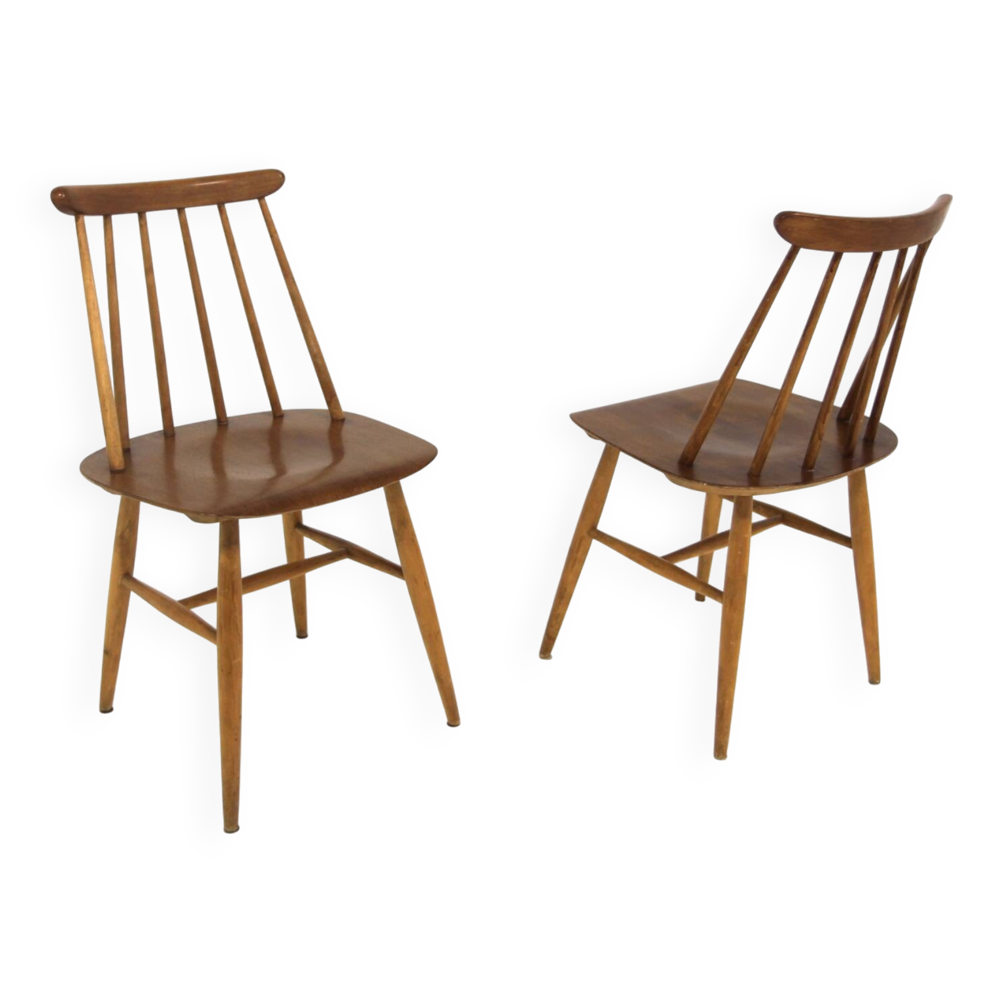 Set of 2 Scandinavian "Fanett" chairs by Ilmari Tapiovaara, Sweden, 1960