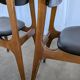 Set of 2 Vintage STOL Kamnik Dining Chair: Black Leather, MCM Chairs