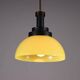 Enamelled aluminium ceiling lamp, brass, Italy, 1960s, Italian production.