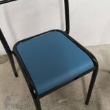 Pair of restored Jean Pauchard Tolix chairs, 1960s