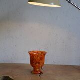 Speckled orange vase