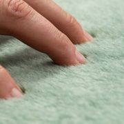 French Green Wool and Floral Rug in the style of Aubusson, 20th Century