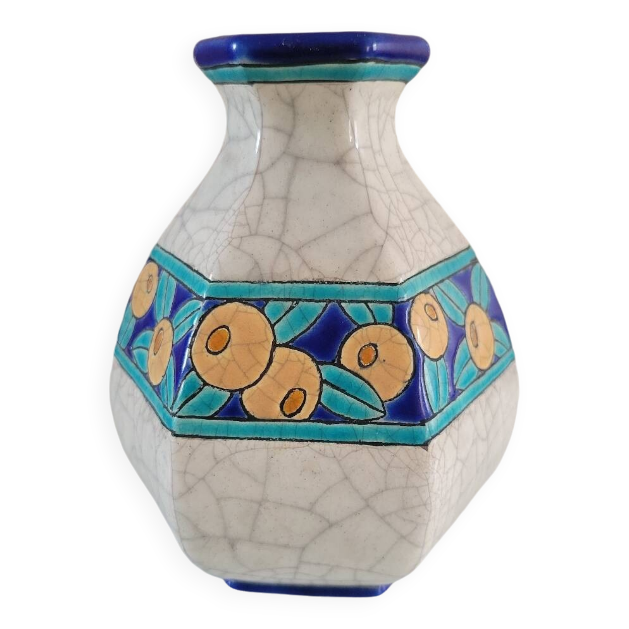 Art Deco ceramic vase from Longwy
