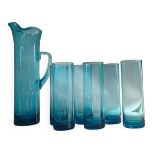 Service à eau vintage - carafe verres