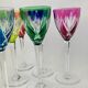 Saint-Louis, 6 verres modèle Monaco en cristal de couleur, 21,5 cm