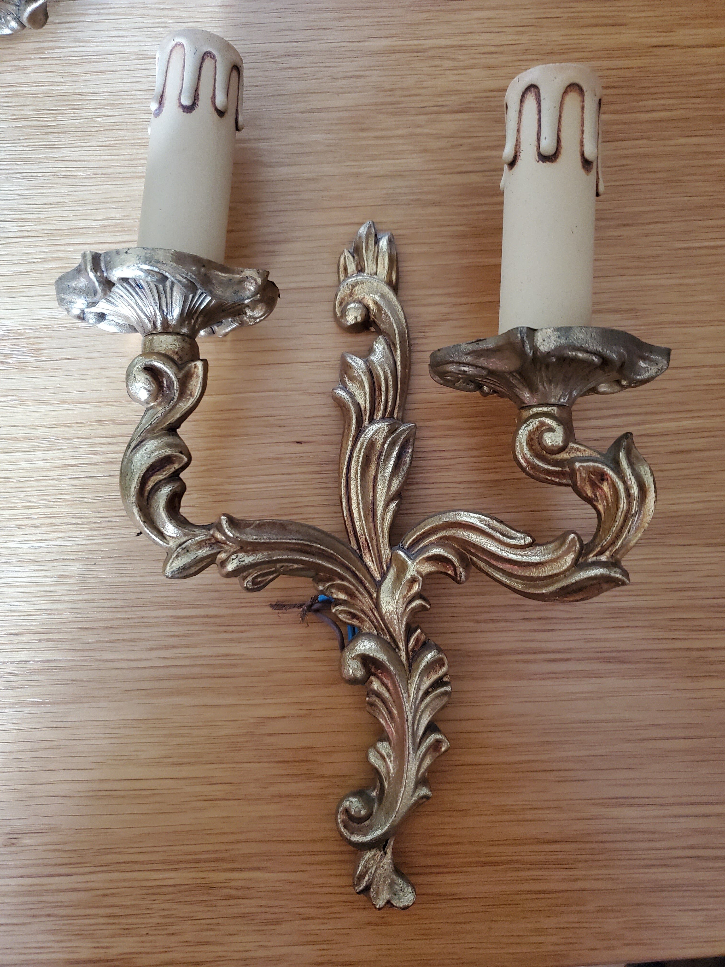 Brass wall lamps