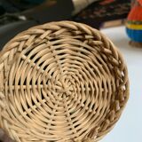 Braided bottle in anthropomorphic wicker