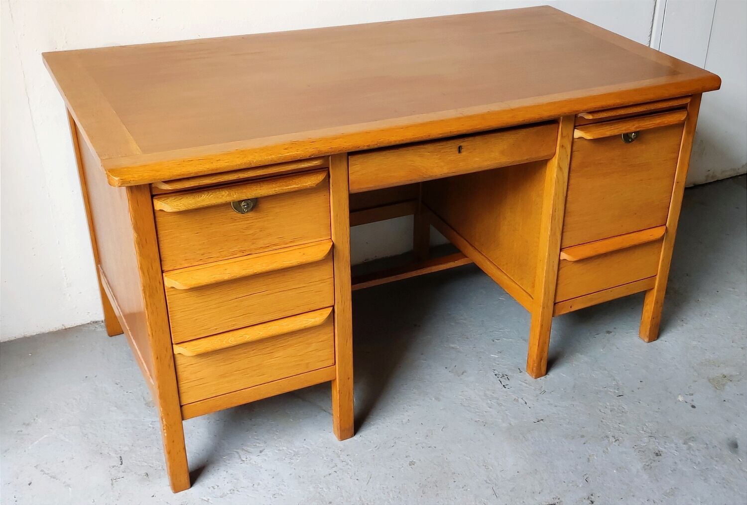Scandinavian light oak desk