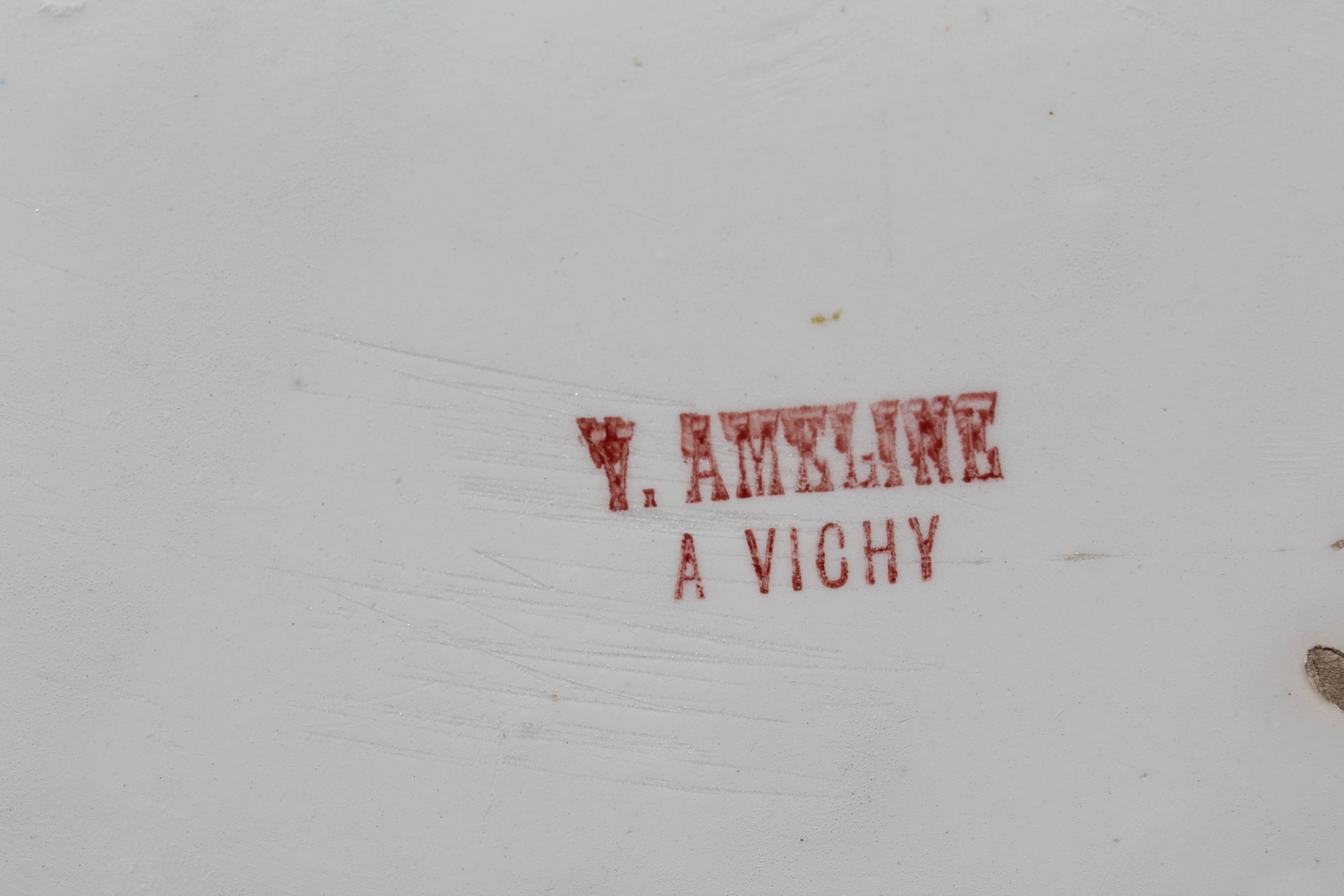 Vichy earthenware planter