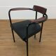 Artelano leather and wood office chair, 80s