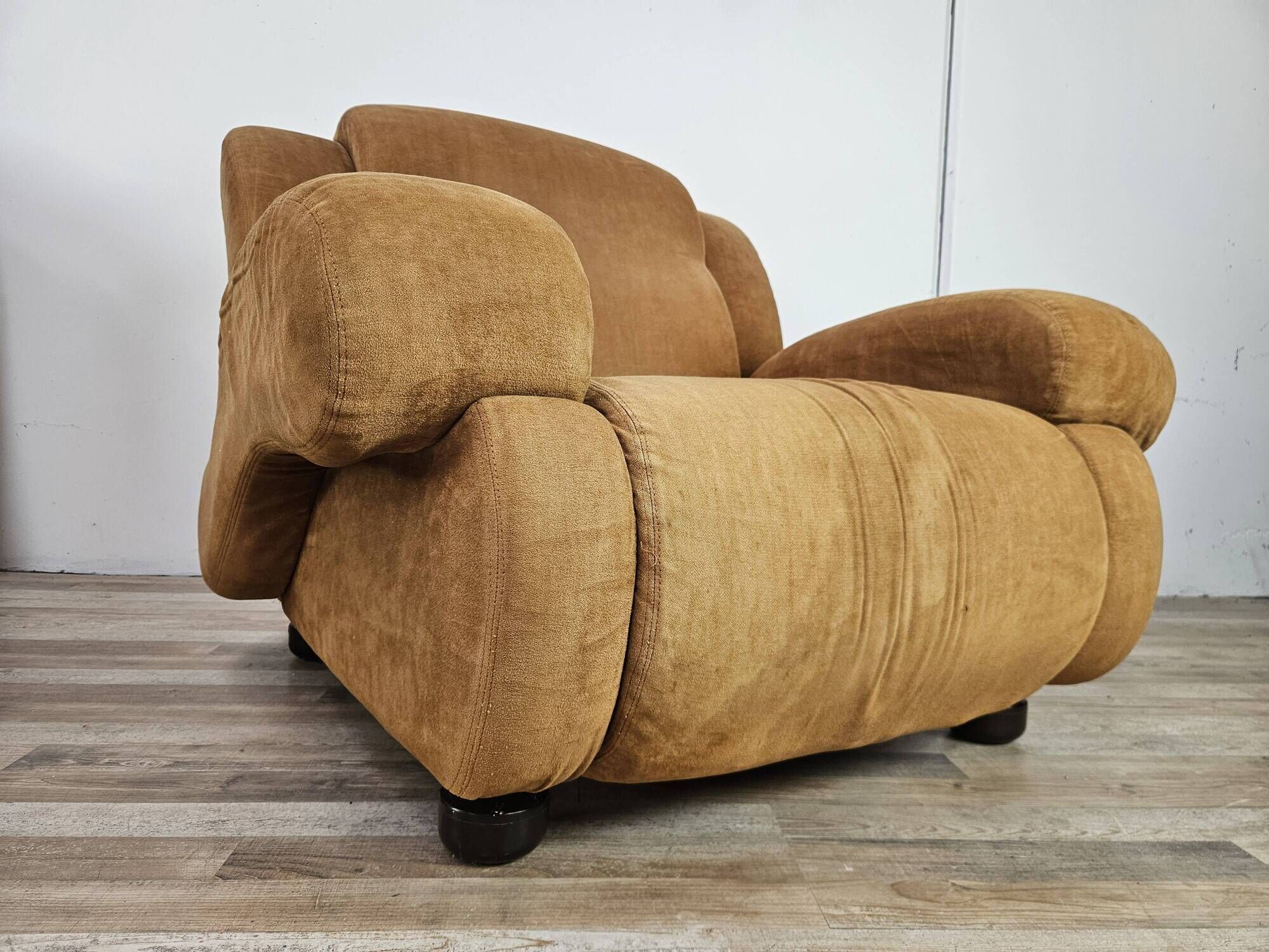 Pair of 1970s fabric armchairs
