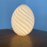 Old Lamp egg glass of MURANO italy vintage 1970 egg vintage