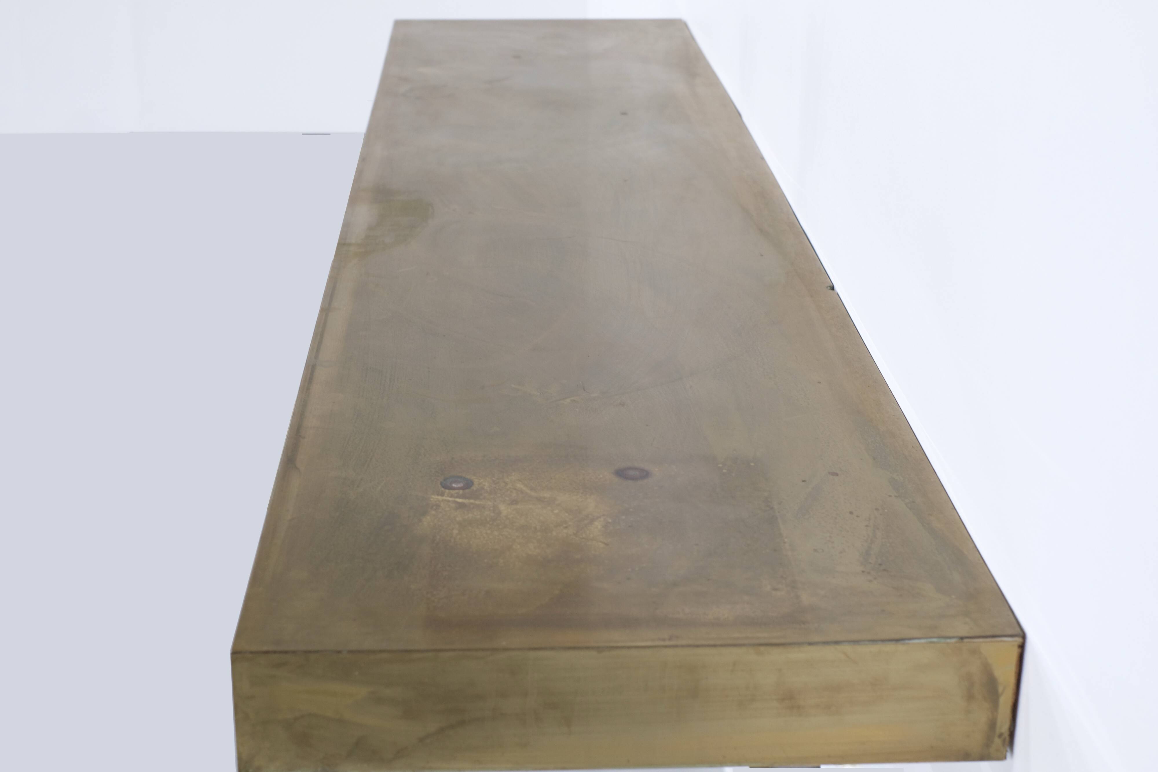 Large brass console, Italy - 1960s