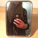 Vintage barber mirror to pose vintage