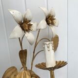 OLIVE BRASS FLOWER WALL LAMP