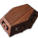 Empty carved rosewood pocket
