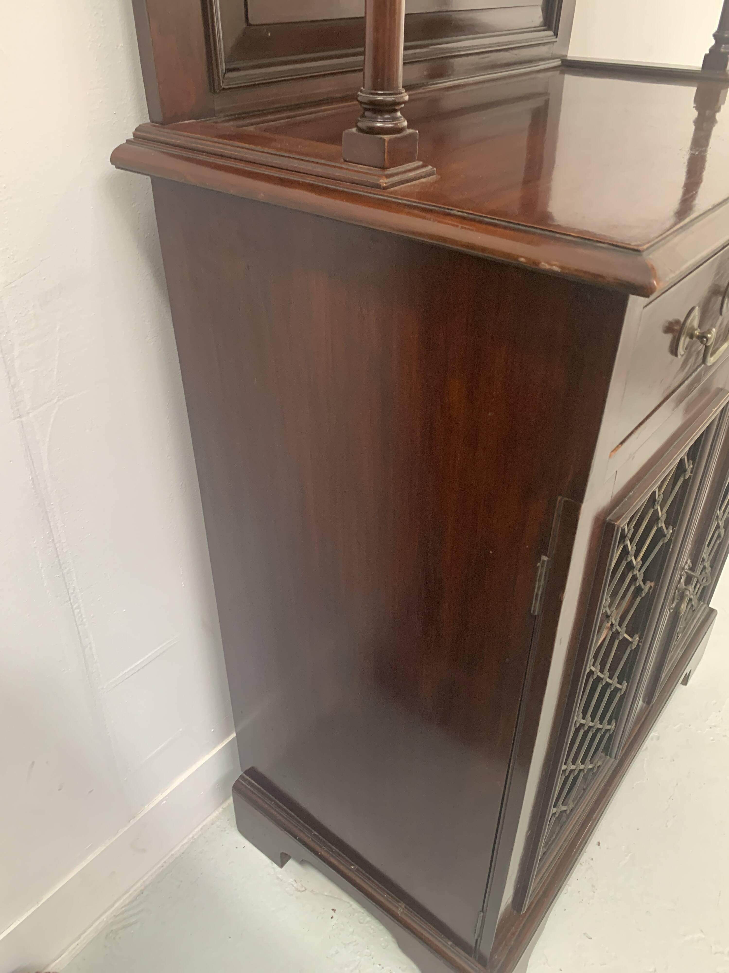 19th century Empire style mahogany serving trolley