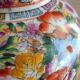 Large Chinese ginger jar with multi-colored porcelain lid