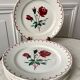 Set of 6 flat plates Badonviller model pinks 30s