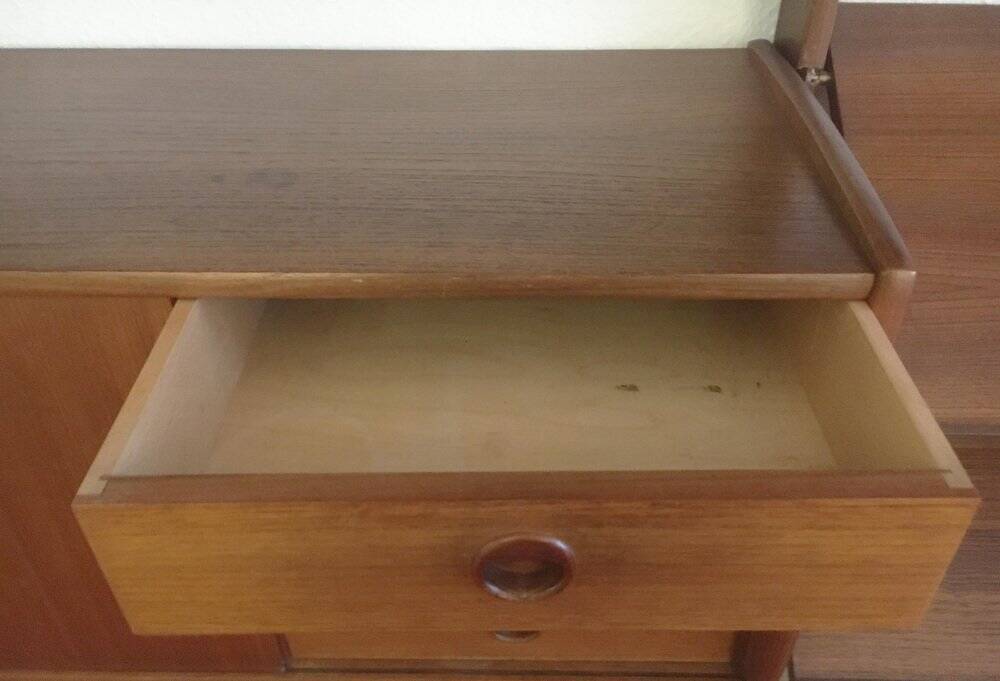 Mid-Century Modular Wall Unit Ergo in teak by John Texmon and Einar Blindheim for Blindheim Möbelfabrikk, 1960s.