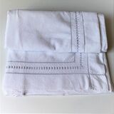 Drap ancien début  XXé brodé main