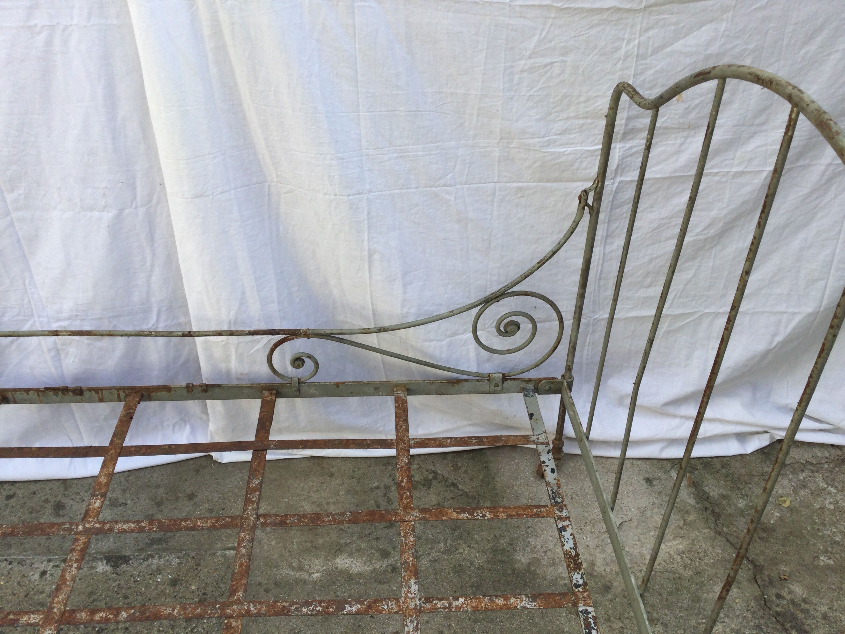 Wrought iron folding bed