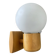Vintage wall light in solid beech and opaline from the 70s-80s.