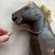 Retro wooden rocking horse