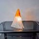 “Pyramid” lamp by Mazzega, orange frosted Murano glass, Italy, 1970