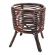 Planter pot cover in dark bamboo, 1960s