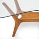 Italian coffee table in wood and glass, 1950s