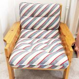 Scandinavian armchair in solid pine 1970
