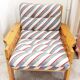 Fauteuil scandinave en pin massif 1970