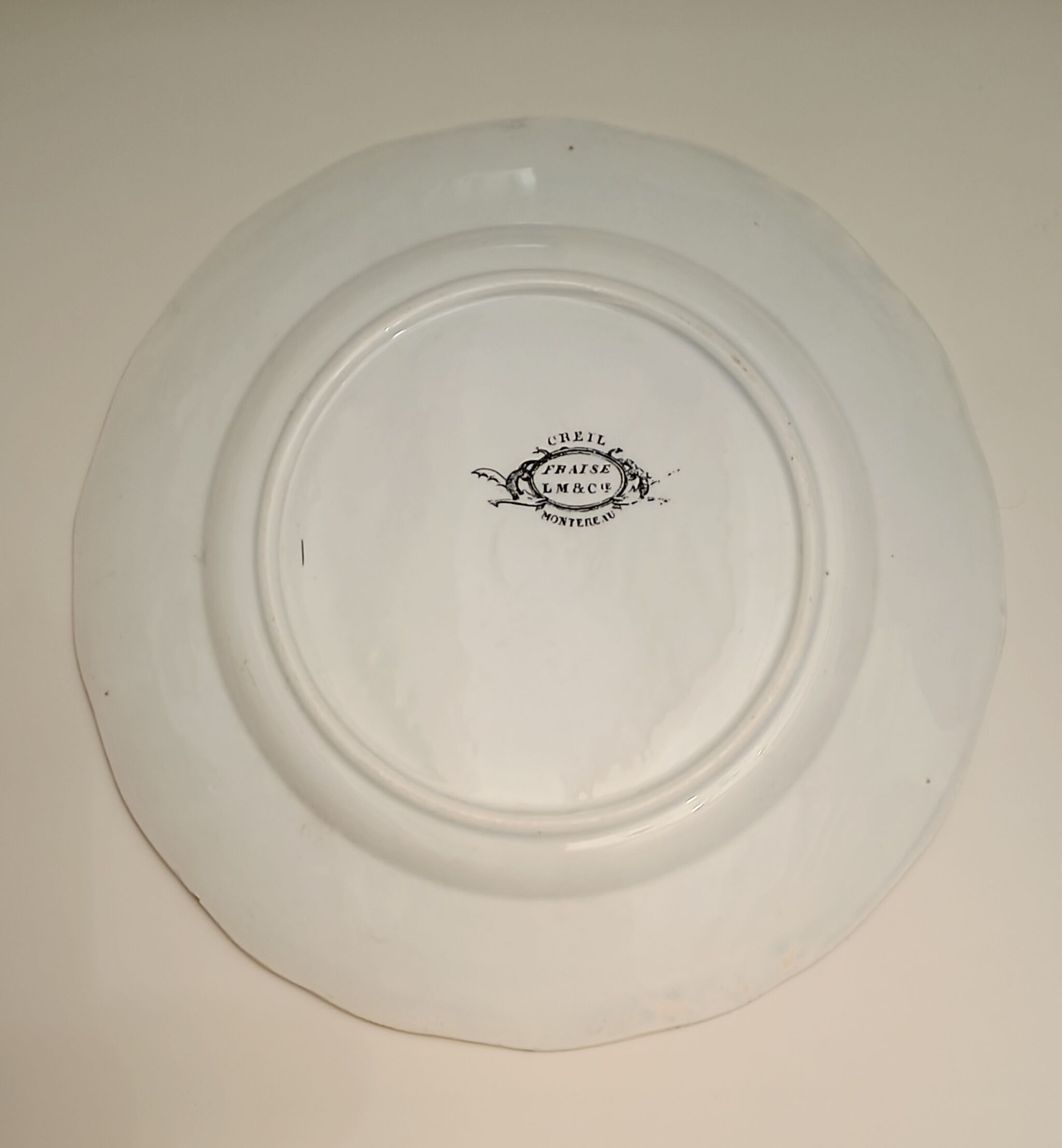 6 plates strawberry service by George Sand Creil and Montereau
