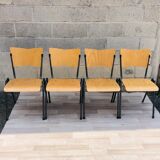 Set of 4 chairs design in wood