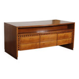 Curved Directors Desk In Walnut, Italy 1940s