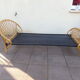 Vintage single bed in rattan